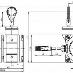 Cable pull rotary encoder ECI30PL-01A1A-UD1BY:YY